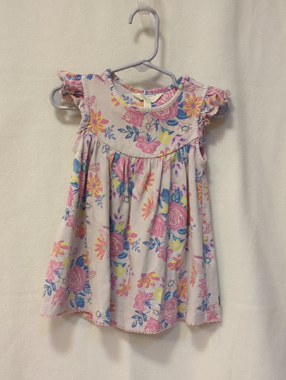 Matilda Jane Pink Floral Flutter-Sleeve Dress